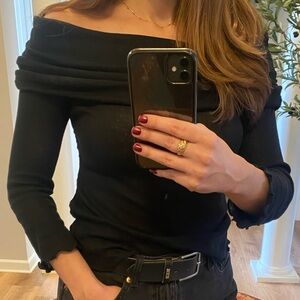 ZARA off shoulders knit top 100% cotton